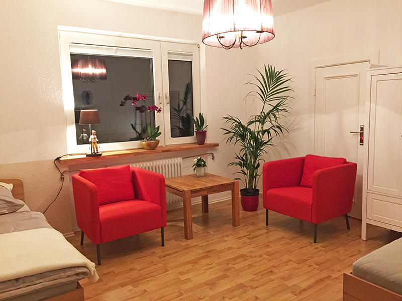 Ritterhude Pension Brighton-House: Zimmer II bei Abendstimmung